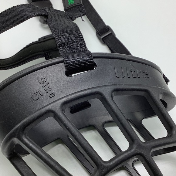 Baskerville Ultra Muzzle Size 5 Black Rubber Custom Heat Shaping Breathable - Picture 2 of 13